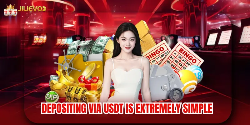 Depositing via USDT is extremely simple